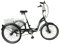 SCOUT Dreirad für Erwachsene, zusammenklappbares Dreirad, 61 cm Räder, 6-Gang-Shimano-Schaltung, Scheibenbremsen vorne und hinten, Dreirad (mattgrün), L