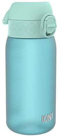 Ion8 Gourde Enfant, 350ml, Anti-Fuite, Facile à Ouvrir, Verrouillage Sécurisé, Lavable en Lave-Vaisselle, Sans BPA, Poignée de Transport, Facile à Nettoyer, Carbone Neutre, Bleu Sonique