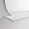 ARHome Runder Spiegel mit Ablage, 60 x 60 x 22 cm, Spiegel mit Regal, Weiß matt, Made in Italy