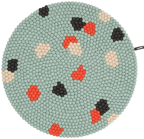 myfelt Terra Ocean Filzkugelteppich — 70 cm
