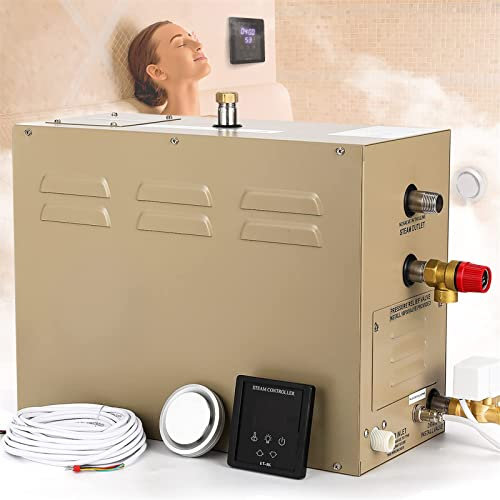 Steam Shower Generator Kit for Bath Sauna SPA, Commercial Self-draining Shower System for 4.2m3-15m3 Room, 6KW/7KW/8KW/9KW/12KW/15KW/18KW (220v 15KW)