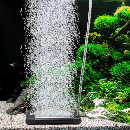hygger Aquarium Air Stone, Aquarium Bubbles Air Stone, Fish Tank Bubbler Ultra Silent Deep Dissolving Oxygen Diffuser Kit for Air Pump Fish Tank Small Bucket and Hydroponics(L)