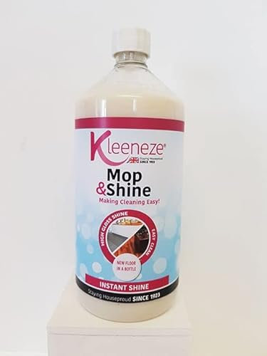 Kleenze Mop and Shine Floor Cleaner - Gives a smooth finish to sealed wooden floors, laminate tiles, vinyl and marble. 1 Litre