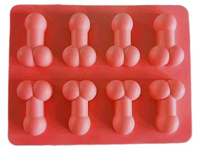Moule en Silicone de Forme drôle Bac à glaçons Moules à Chocolat pour gâteaux et pâtisseries Fantaisie Moules de Cuisson d'outils Rose d'artisanat en Sucre Rose pour Anniversaire de fête (Rouge)