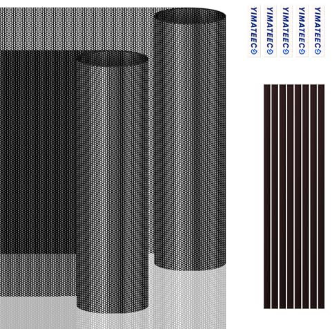 YIMATEECO PC Dust Filter 400x300mm, 2Pack DIY PC Case Dust Mesh Filter PVC Dustproof Filter Cover Cooler Fan Grills with Magnetic Strip for Computer PC Case Speaker(PVC, 400 * 300mm, 2pcs, Black)