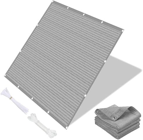 Tenda a Vela Ombreggiante 2 x 5 m HDPE Polietilene Traspirante Telo Ombreggiante con Occhiellato con 4 Corde per Giardino, Patio, Pergola, Cortile, Grigio Chiaro