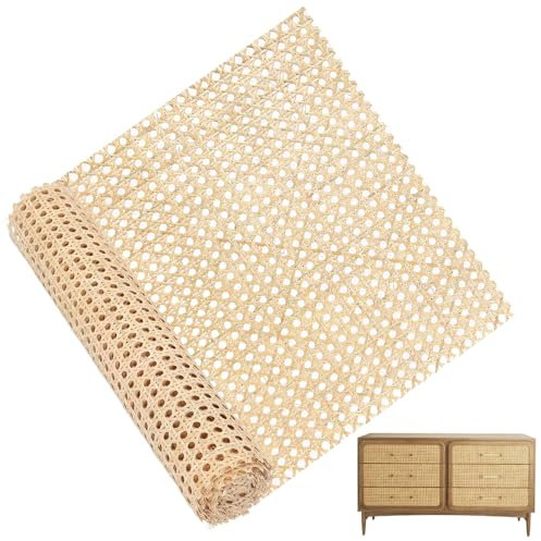 SJUNJIE Rouleau de Cannage 42x100cm Rotin Peut être Coupé Rouleau Cannage Imitation Cannage Convient pour Les Chaises de Bricolage Les Armoires Les Tables Les Armoires de Rangement
