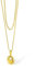 VICKWOOD Collier soleil pour femme - Chaîne de 50 à 60 cm de long - Avec pendentif soleil - En acier inoxydable - Étanche - Plaqué or 16 carats - Or rose/noir/argenté - Avec boîte cadeau, Acier