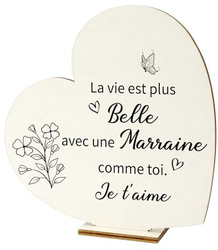 Cadeau Marraine,Cadeau Parrain Marraine Demande,Cadeau Marraine Anniversaire,Marraine,Cadeau Original,Cadeau Marraine Noel,Idee Cadeau Marraine,Cadeau pour Marraine,Planches d'amour Cadeau