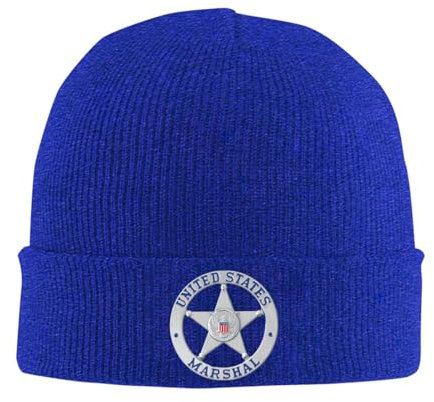 Beanie Mütze Us-Marshal-Abzeichen Wintermütze Unisex Strickmütze Warme Beanie Winter Mütze Für Sports Outdoor Winter