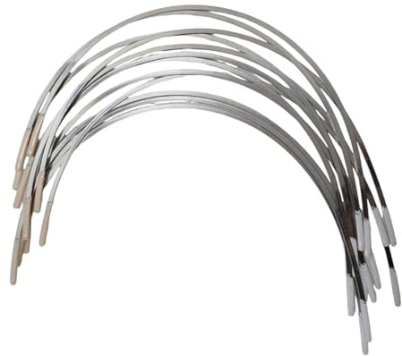 12 Paar BH-Ringe aus Edelstahl mit Kunststoffenden, Ersatz-BH-Ringe aus Edelstahl, in 8 Größen (888, 110)