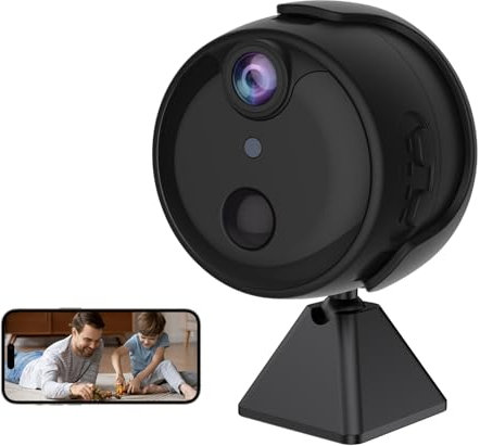 DUVIX Mini-Kamera WLAN 2K kleine Kamera Nanny Überwachungskamera PIR Lange Batterielebensdauer mit Bewegungserkennung und Nachtsicht, geeignet für Innenbüros (unterstützt 2.4G und 5G WiFi)
