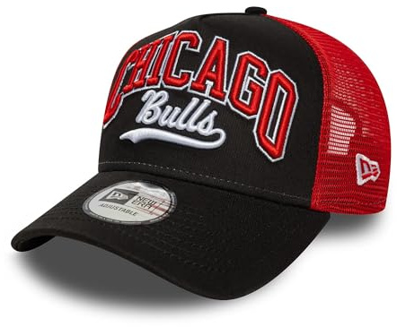 New Era Chicago Bulls Script A-Frame Trucker Cap Schwarz - One-Size