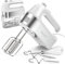 HaooAir 450W Elektrischer Handmixer, 5-Gang-Handmixer mit Messbecher-Aufbewahrungsbox, 5 Edelstahl-Zubehörteilen, Turbo-Funktion, Auswurftaste, Küchenmixer zum Backen und Kochen