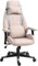 HOMCOM Gaming Chair with Lumbar Support, Headrest for Adults, Fabric Desk Computer Chair with Adjustable Height and Armrest, 360° Swivel for Home Office, Pale Pink