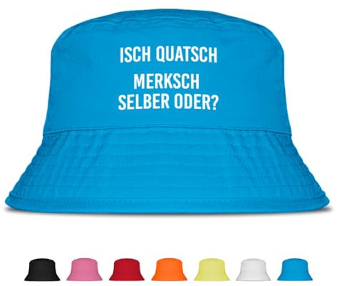 Prozente Momente Merksch selber oder - Fischerhut | Anglerhut | Sonnenhut | Sommer | Party | Malle | lustige Sprüche | OneSize | Malle | Urlaub (Blau)