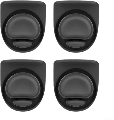 Replacement Silicone Lids for Tritan Water Bottles 4Pcs Leak Resistant Design (black)