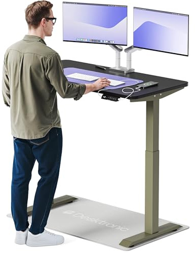 Desktronic HomeOne Standing Desk – 120 X 60 Cm Height Adjustable Desk With Dual Motor, Touchscreen Controller, Usb/usb-c Ports, And 3 Memory Presets – Modern Office Desk For Home Or Work