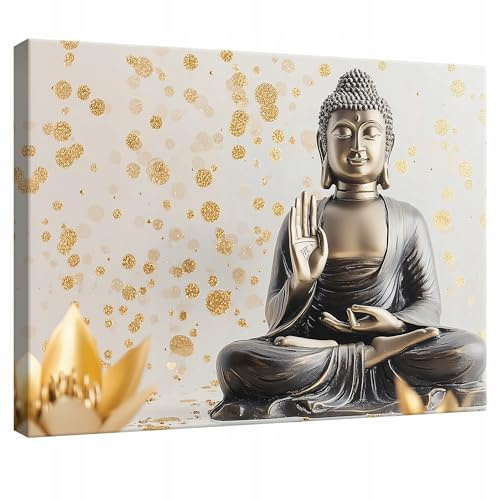 WallArena Leinwand Bilder 60x40 cm | Buddha, Leinwandbilder, Bild auf leinwand, Format: 60x40 cm (BxH) - einteilig auf Canvas Leinwand. Das Leinwand