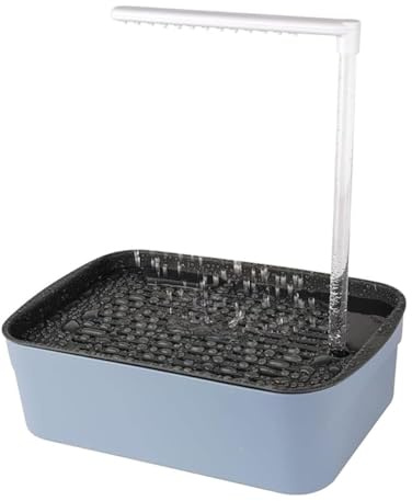 Alide Baignoire pour oiseaux, cycle d'eau automatique avec plusieurs robinets, douche multifonction pour perroquets, baignoire électrique USB pour oiseaux, gris