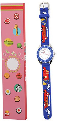 VELATEMOR wasserdichte -Cartoon-Armbanduhr, PVC-Armband, Quarzuhr für und Mädchen, für den Täglichen Gebrauch, Blau
