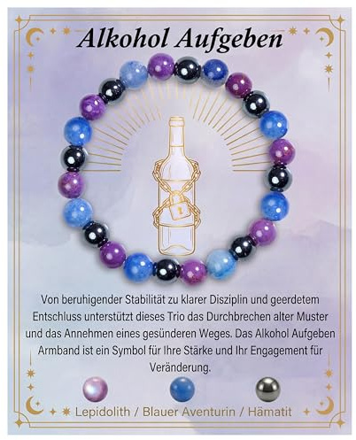 Bivei Heilstein Schutz Kristall Armband Damen | 8mm Perlenarmband, Dehnbares Armband Jewellery für Damen & Herren als Geschen