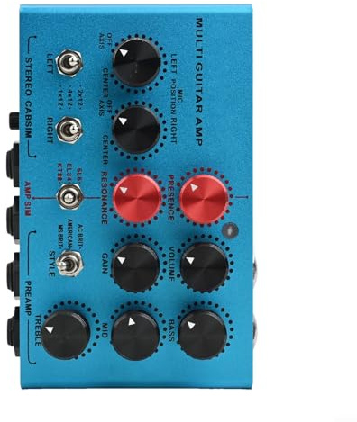 MOSKYAUDIO - Pedal de simulador de amplificador de guitarra, estación de bucle SIM de cabina estéreo con placa de procesador de múltiples efectos, caja de preamplificador de guitarra eléctrica con