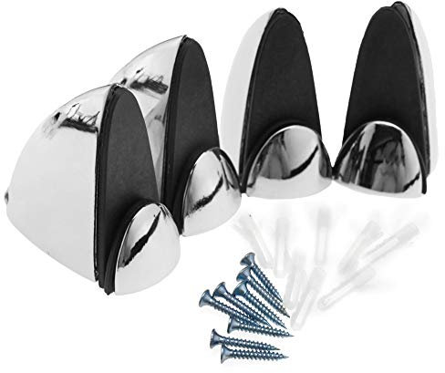 YINETTECH Lot de 2 paires de pinces de support en verre 5-10 mm en alliage de zinc chromé poli