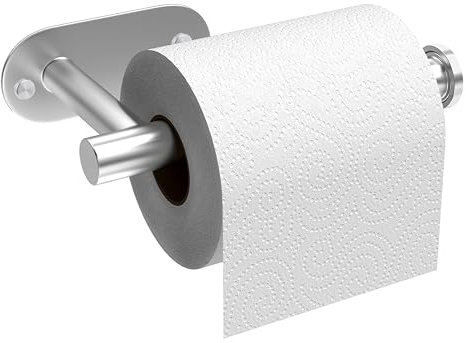 ARSUK Porte Papier Toilette Mural - Derouleur Papier Toilette sans Percage, 3M Auto Adhesif ou avec Vis Installation 304 Acier Inoxydable Support Papier WC (Argent Brillant)