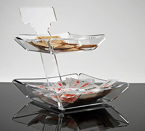 Contenitore porta bustine di zucchero design moderno in cristallo acrilico trasparente Stevia