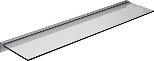 ib style® Glasregal 8mm | mit Klemmleiste | Klar | 60x20cm
