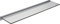 ib style® Glasregal 8mm | mit Klemmleiste | Klar | 60x20cm