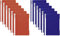 12 Brunnen Schnellhefter A4 blau/rot PP-Folie glasklares Deckblatt