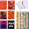 Outus 40 Stücke Halloween Notizblöcke Spiral Notiz Kürbis Spinnennetz Fledermaus Vampir Halloween Bleistifte für Kinder Süßes oder Saures Party Geschenk