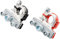 LanCo Battery Terminal Connector Clamps, 2PCS 12V 3 Way Positive Negative Battery Terminals Clamps for Car Boat Caravan Van Motorhome Motorcycle