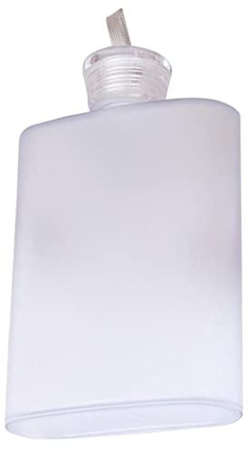perfk Plastic Hip Liquor Whiskey Alcohol Flask Cap Water Bottle - White, 16x10.1cm