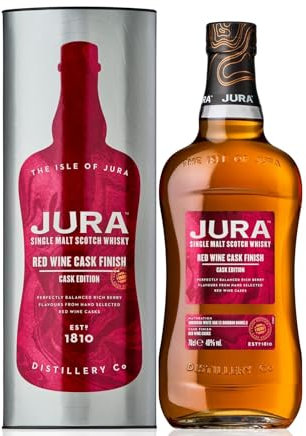 JURA - Red Wine Cask - Whisky Single Malt - Notes de Caramel & Vanilles - Origine : Écosse/Jura - 40% Alcool - 70 cl