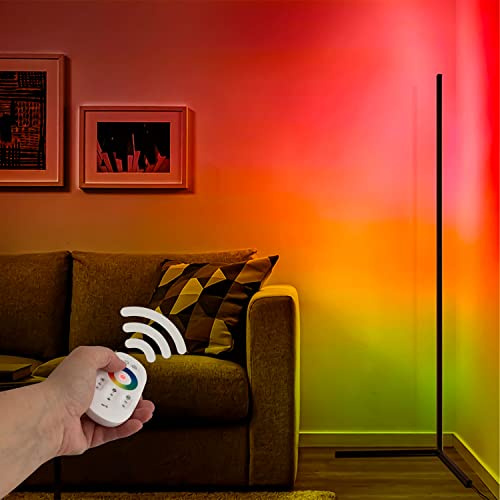 INNOVATE RGB LED Stehlampe Wohnzimmer dimmbar Fernbedienung [22W 140 cm LED Lampe] Ambientebeleuchtung RGB Lampe Wohnzimmer I Wohnzimmerlampe Stehlampe dimmbar I Schlafzimmerlampe Deko Schlafzimmer