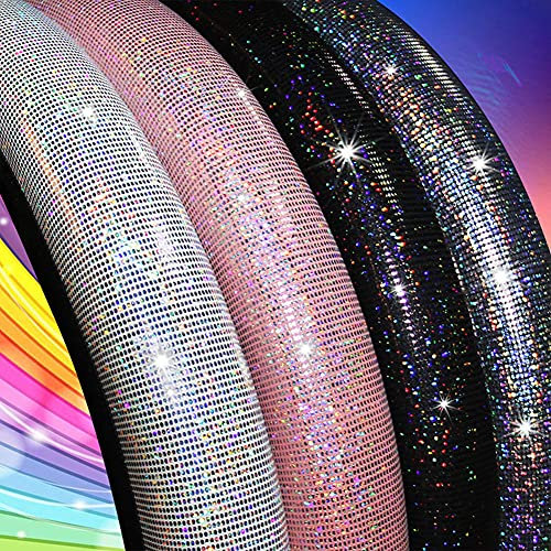 ihreesy 15 Zoll Lenkradabdeckung,Universal PU-Leder Auto Lenkradhülle Lenkradschutz Bling Bling Kristall Lenkradbezug Kein Innenring Elastische Anti-Rutsch Lenkradschutz,Rosa