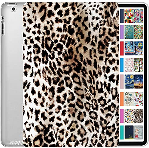 DuraSafe Cases Funda protectora para iPad 4ª iPad 3ª generación – 9.7 pulgadas [iPad 4 3 2 generación] A1396 A1416 A1430 A1403 A1458 A1459 A1460 A1395 A1397 con diseño de leopardo