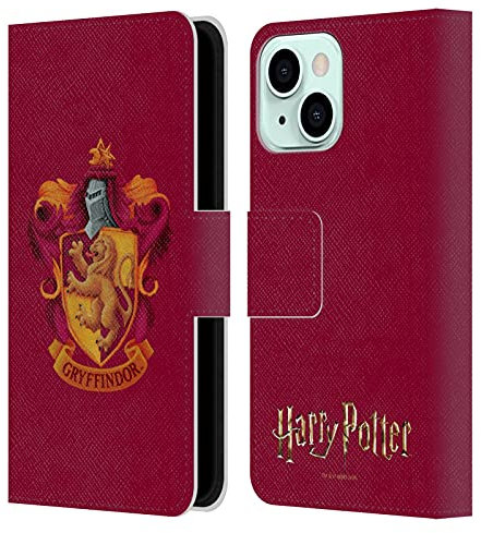 Head Case Designs Officially Licensed Harry Potter Gryffindor Crest Chamber Of Secrets I Leather Wallet Case Compatible With Apple iPhone 13 Mini