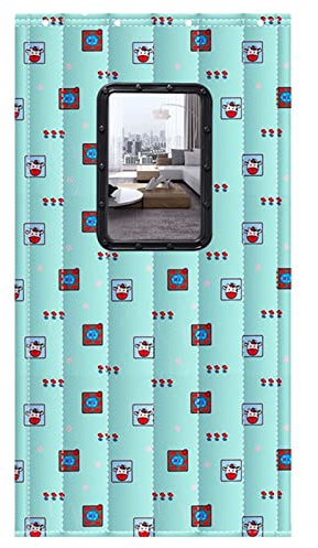 BAILR Wärmeschutzvorhang Tür 120×230cm, Thermo Türvorhang Winter, Dicker Wärmeschutzvorhang Haustür, Thermische Türabdeckung, PU-Leder Wasserdicht Wetterfest, Für Türen Innen/Außen
