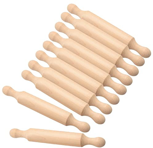 [Mini]Erpmlyo 10 × Mini mattarelli di Legno,mattarello Bambini, mattarello Piccolo 10 matterello per Bambini 14 * 2cm Fai da Te DIY Adatto alla gastronomia molecolare