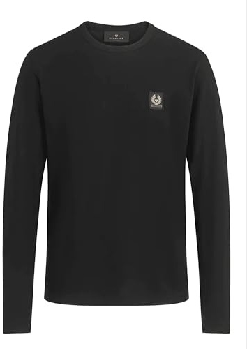 Belstaff Langärmeliges T-Shirt in Schwarz.