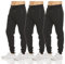 Pure Champ Lot de 3 Pantalons de Jogging en Polaire pour Homme avec Poche zippée et Cordon de Serrage, Tailles S à 3XL, Set 4, Taille L
