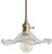 Lámpara de Techo Industrial Vintage, E27 Lámpara Colgante de Cristal Vintage, Colgante de luz con Portalámparas de Latón Para Dormitorio Restaurante Sala de Estar (Transparente)