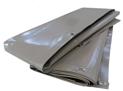 TENDAGGIMANIA Telone Occhiellato impermeabile per esterno - Telo pvc 650 gr - Telo per coperture pvc: barca camion pergolato copri camper copri legna - Telone PVC Personalizzabile