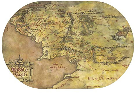 Mittelerde-Karte-Badematte, super saugfähig, schnell trocknend, Kieselgur, rutschfester Badezimmer-Bodenteppich für Küche und Badezimmer, 40 x 60 cm