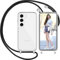 Nupcknn Coque avec Cordon pour Samsung Galaxy S23 5G, Transparent Coque Collier Réglable Téléphone Étui Portable Lanyard Case Protection Complète Cover de Samsung Galaxy S23 5G