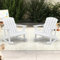 GIANTEX Adirondack Schaukelstuhl für Kinder, Schwingstuhl mit Lamellendesign für Outdoor, Schaukelsessel aus massivem Tannenholz mit Tragfähigkeit von 50 kg, für Garten & Terrasse (Weiß)